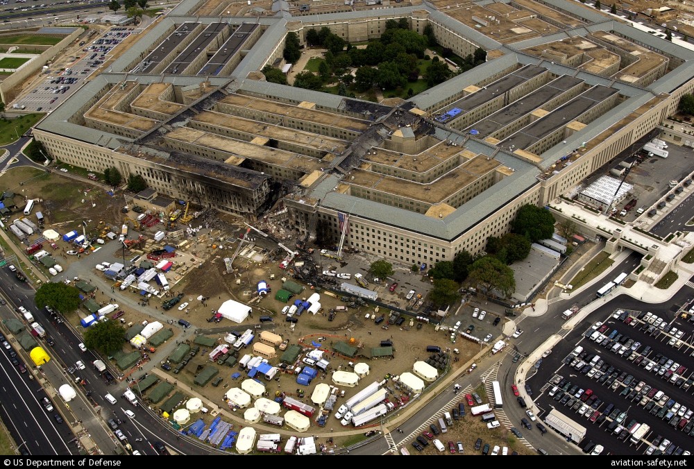 picture of crashsite Pentagon 11 SEP 2001 Boeing 757-223 N644AA - Washington, DC